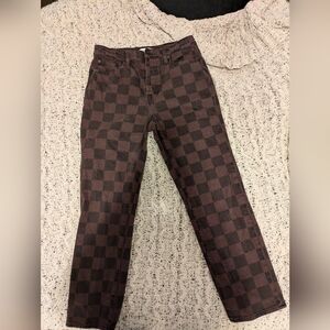 Pistola Arcadia check jean size 27, black/brown